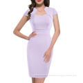 Womens 50s 60s Vintage Pencil Dress Bodycon Cap Sleeve Dress